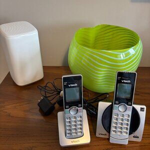 VTech DECT 6.0 Dual Handset Cordless Phones with CID, Backlit Keypads and Screen